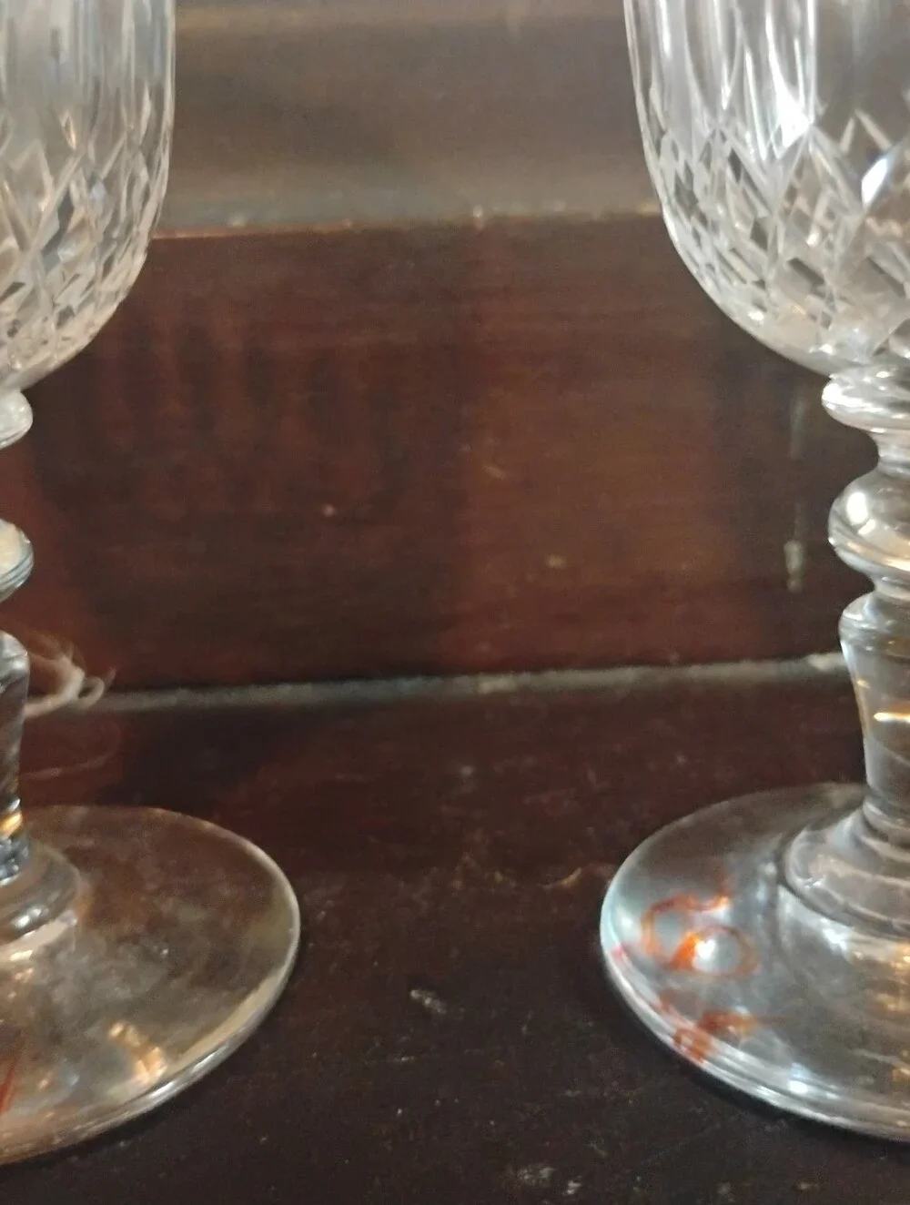 Crystal-Style Clear Goblet Wine Glasses - Set of 2